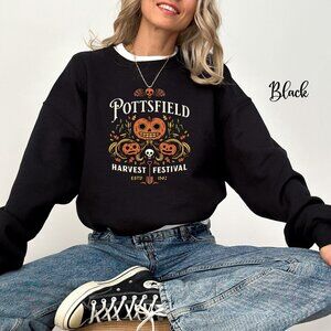 Pottsfield Harvest Festival Sweatshirt, Vintage Cartoon Shirt, Spooky Season